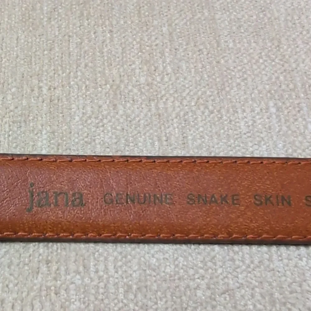 Vintage Jana Genuine Snakeskin Belt Navy Blue Size S